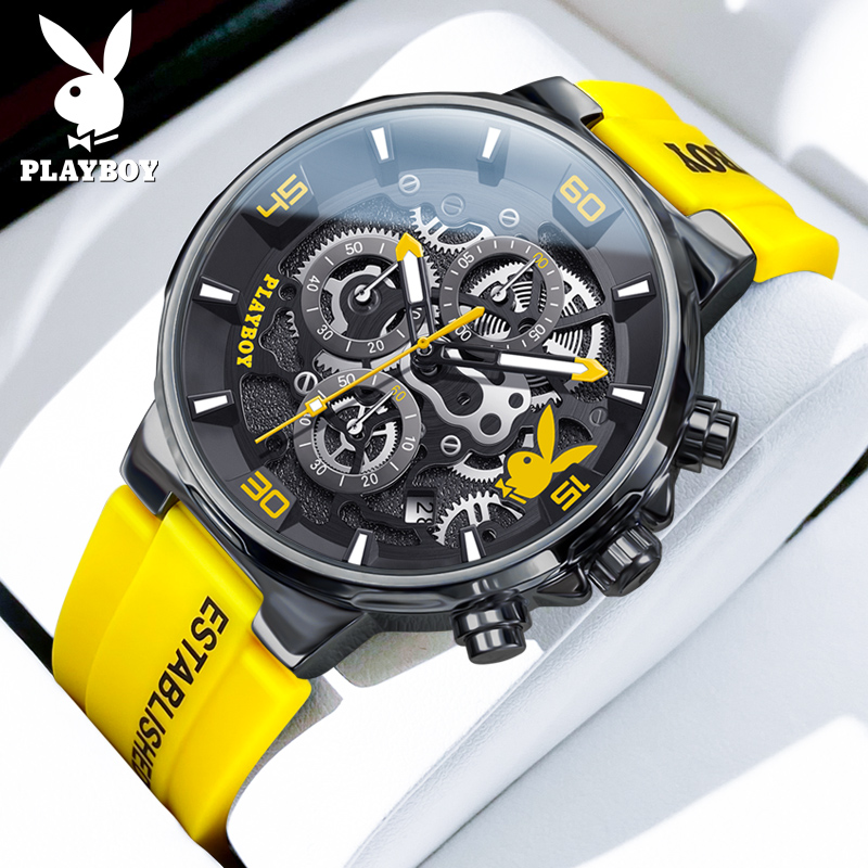花花公子手表男士2025新大表盘运动高颜值高级感潮流个性石英男款