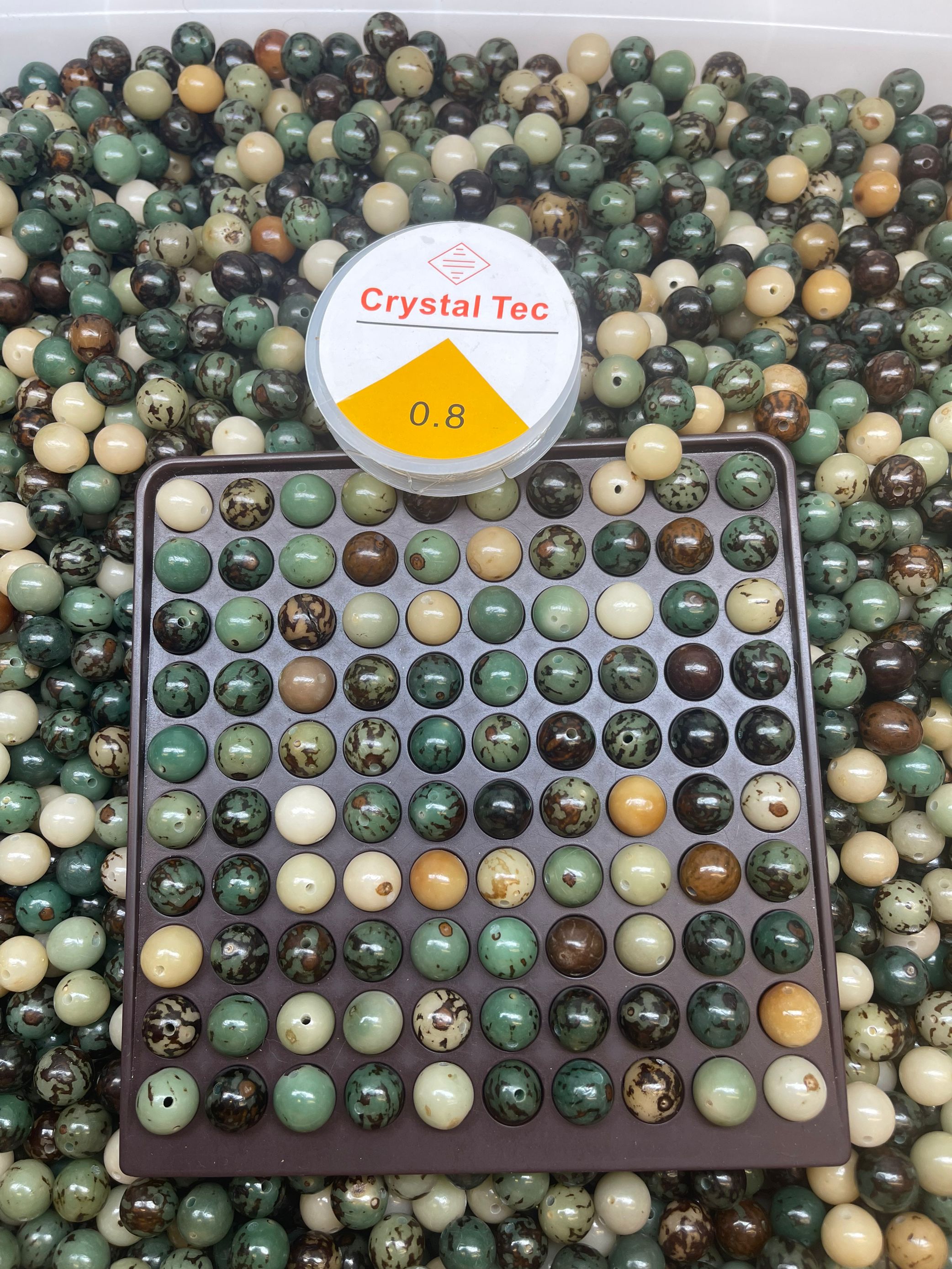 天然菩提珠DIY正圆手工串珠菩提散珠散装引针热卖下单手持尺寸