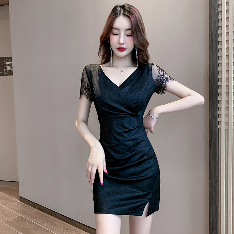 夜总店女装性感夜店连衣裙低胸修身显瘦包臀裙夜场上班衣服工作服
