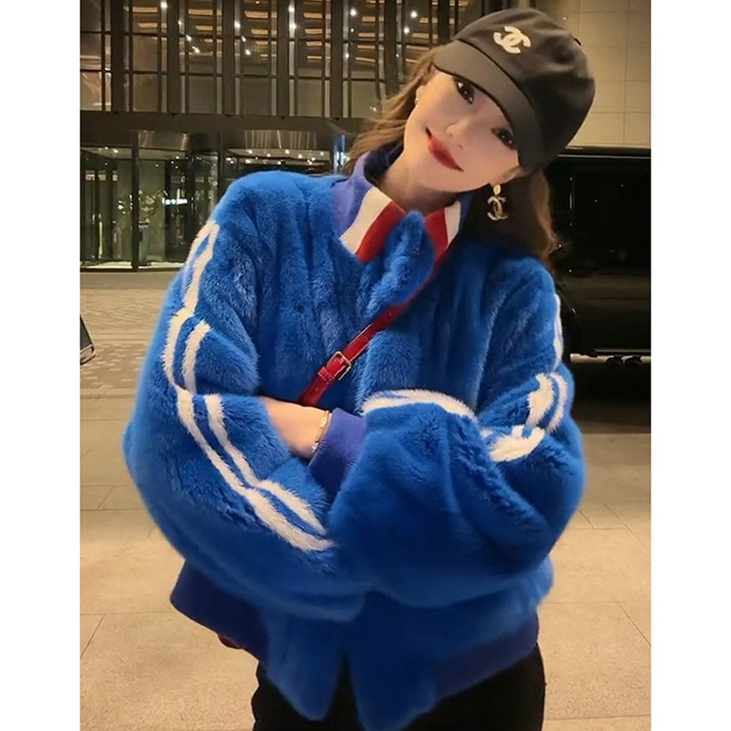 洋气开衫外套2023秋冬新款宽松显瘦潮流毛茸茸加厚卫衣女装