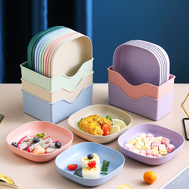 宅一起【十个装送收纳底座盘子】吐骨碟瓜子水果盘餐桌垃圾收纳盘