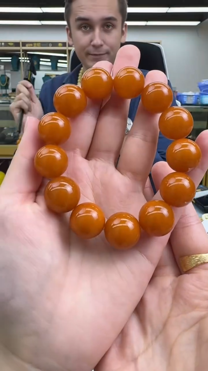 【闪购商品】琥珀手串未镶嵌634秒拍号