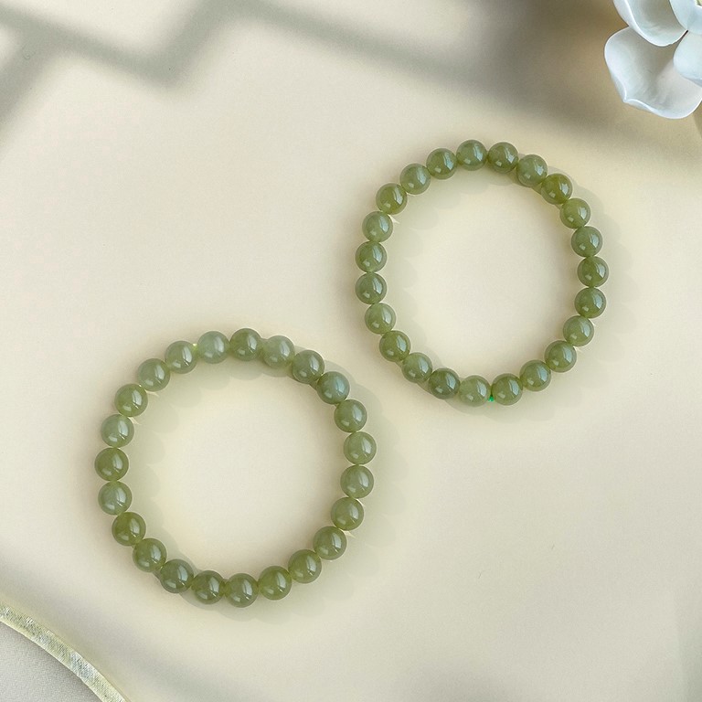 【云珠玉阁】和田玉H08A湖水手串时尚百搭妈妈气质绿色多样性发其一
