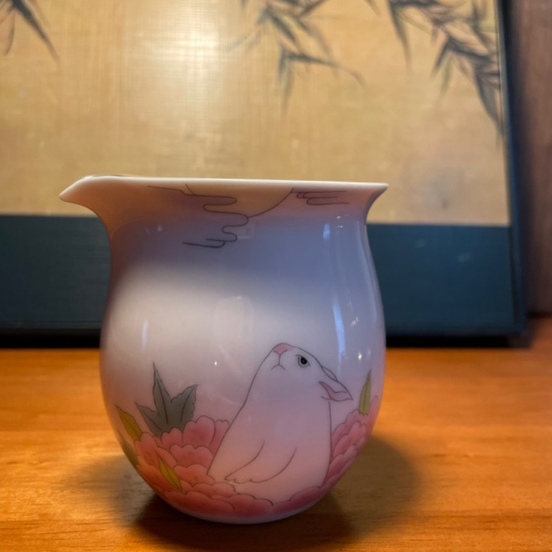 兔子望月公道银瓷