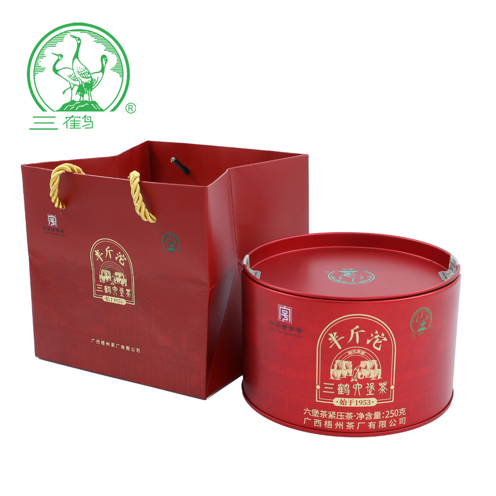 【半斤沱】三鹤六堡茶2019年陈化特级250克沱茶罐装广西梧州黑茶