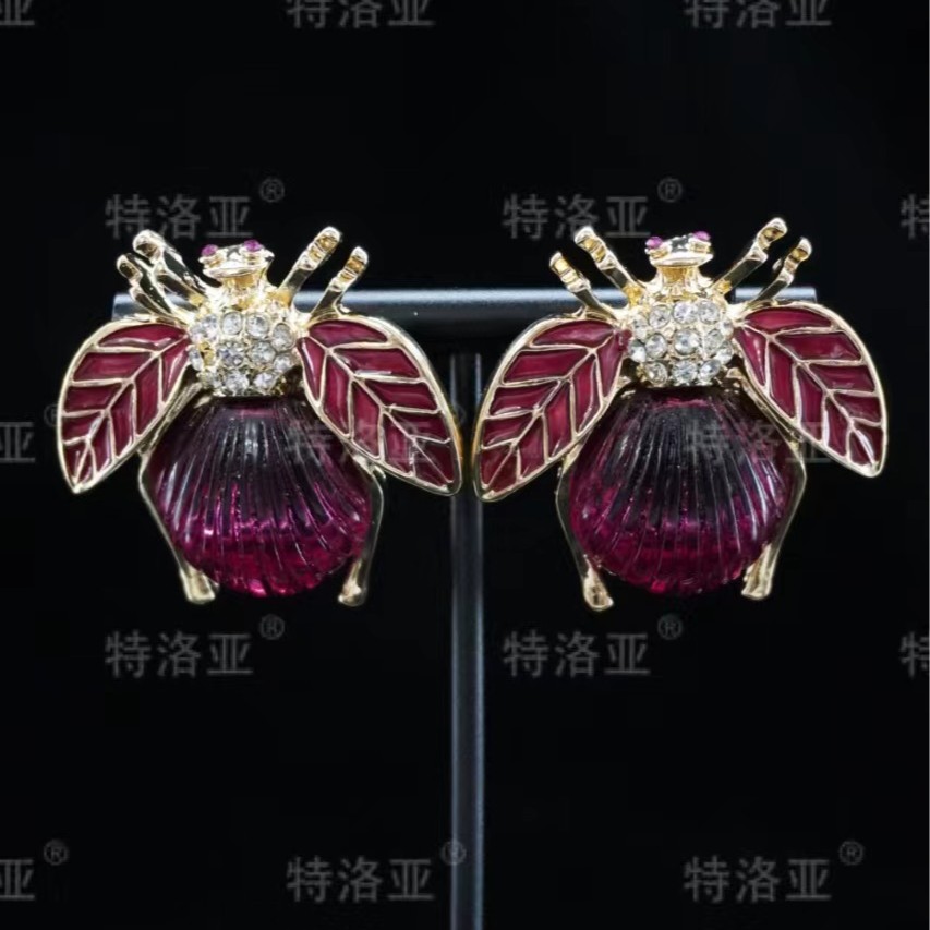 特洛亚 铜合金耳饰 轻奢时尚复古气质SF180