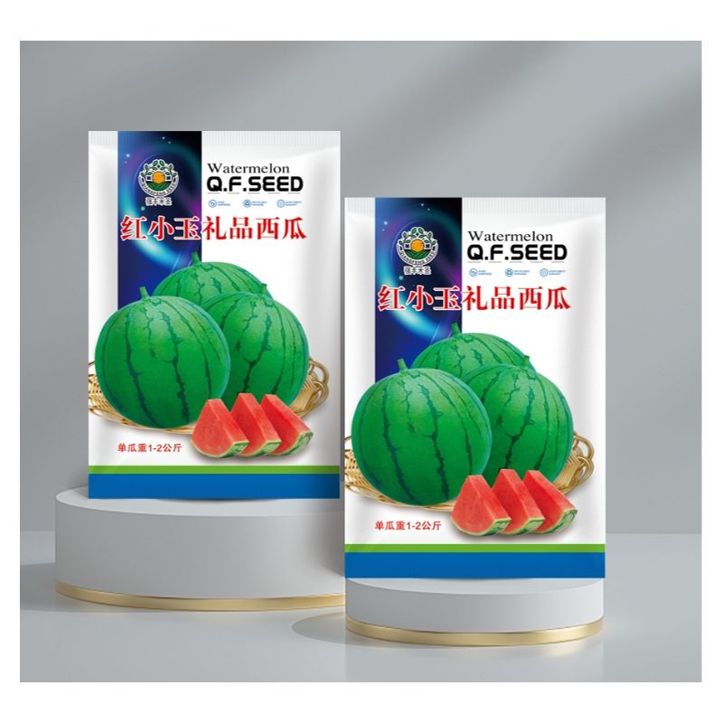 (买二送一)红小玉礼品西瓜种子礼品西瓜绿皮红肉高产甜早熟家生长