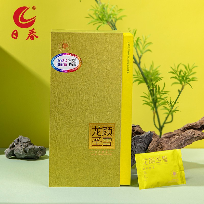 日春茶叶绿茶四川绿茶竹叶形青叶峨眉山绿茶【龙颜圣雪1093】160g