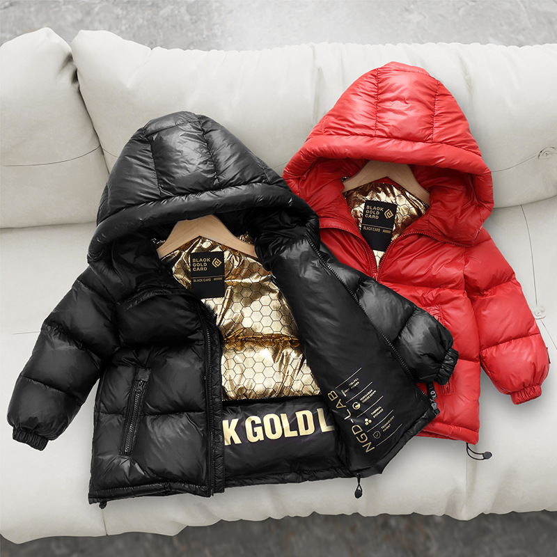 2023新款儿童羽绒服3倍绒3倍暖男女童中大同款韩版加厚黑金羽绒服