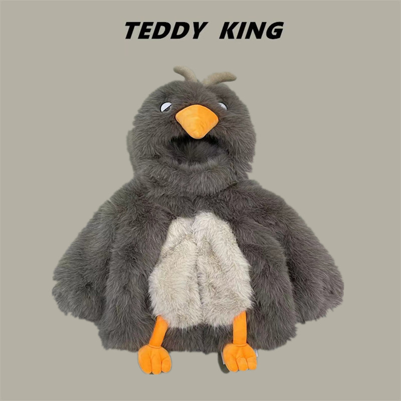 2025年 毛毛外套TXB24871  中小童  新款 企鹅连帽