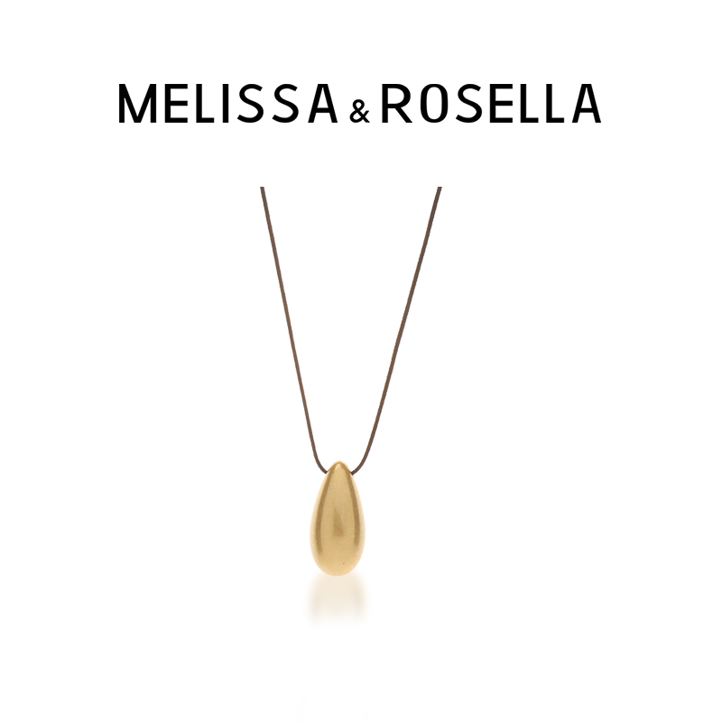MELISSA&ROSELLA 铜合金项链 几何水滴吊坠项链可调节高级小众