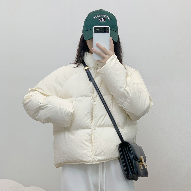 波司豋反季2023年冬季新款韩版时尚羽绒服服女短款加厚面包服小个