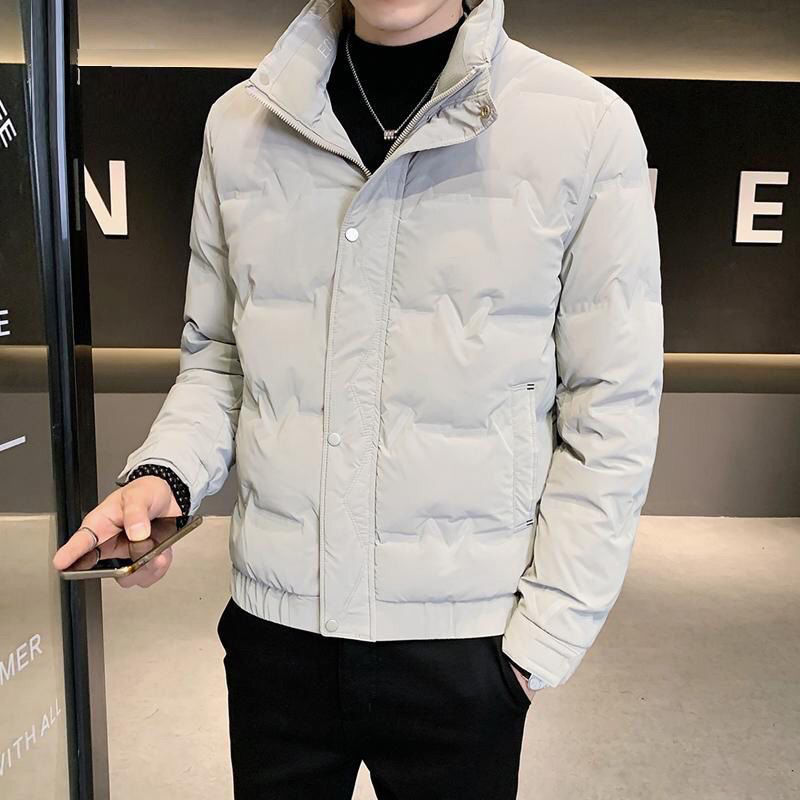 波司豋立领羽绒服男短款轻薄冬季新款灰鸭绒帅青年2023男士潮流外