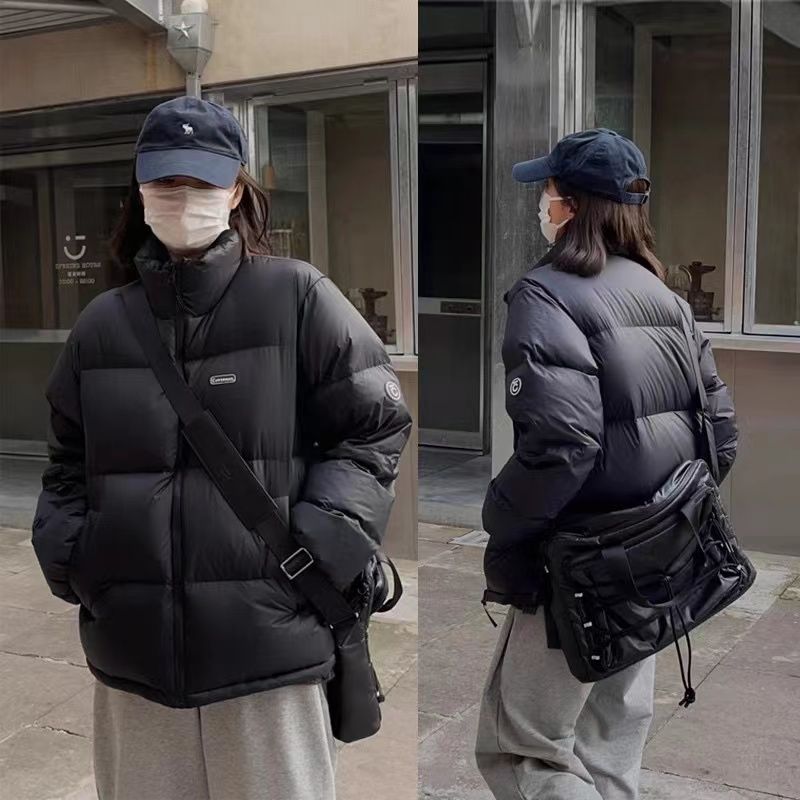 波司豋2023新款羽绒服服女韩版宽松面包服美拉德加厚情侣棉袄女潮