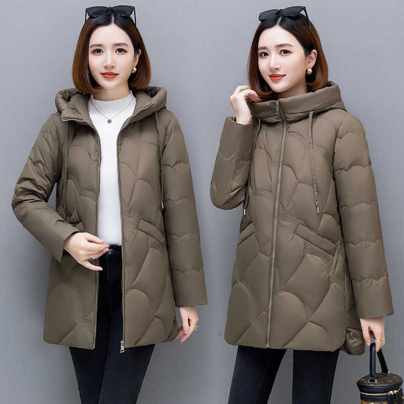 波司豋工厂直销羽绒服服加绒加厚妈妈冬季女中长款2023年新款棉衣