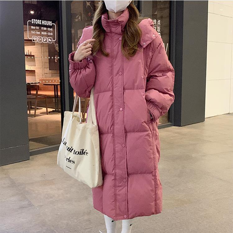 波司豋中长款加厚连帽泡芙羽绒服服女2023年冬季新款显瘦韩系棉袄
