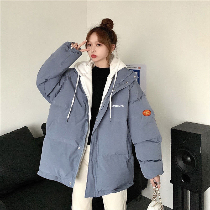 波司豋大码胖mm300斤羽绒服服外套女秋冬新款连帽面包服宽松棉衣