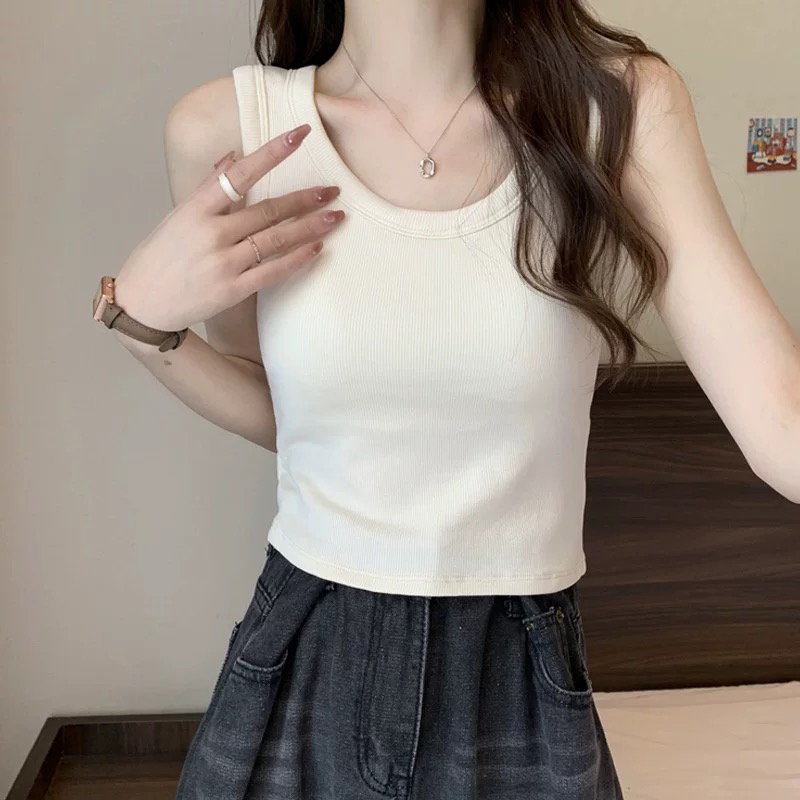 (月月59-99)小胖家简约吊带小背心女内搭外穿美背