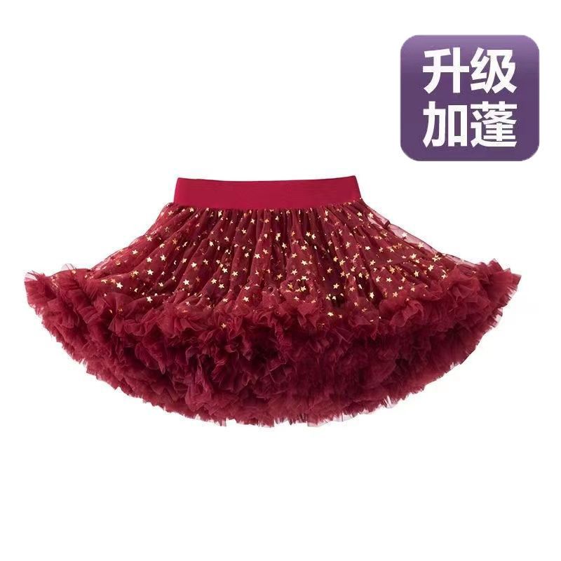 秋冬季美拉德裙三代裙女童半身裙蓬蓬裙女童兔兔裙儿童蓬蓬裙i
