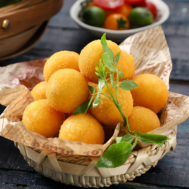 香芋地瓜丸紫薯丸子糯米球点心冷冻油炸小吃酒店早餐速冻400g