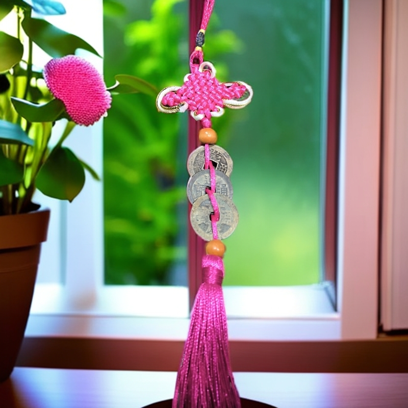 乾道嘉祈福挂件（备注中国结颜色，默认大红色），保真手工祈福挂件