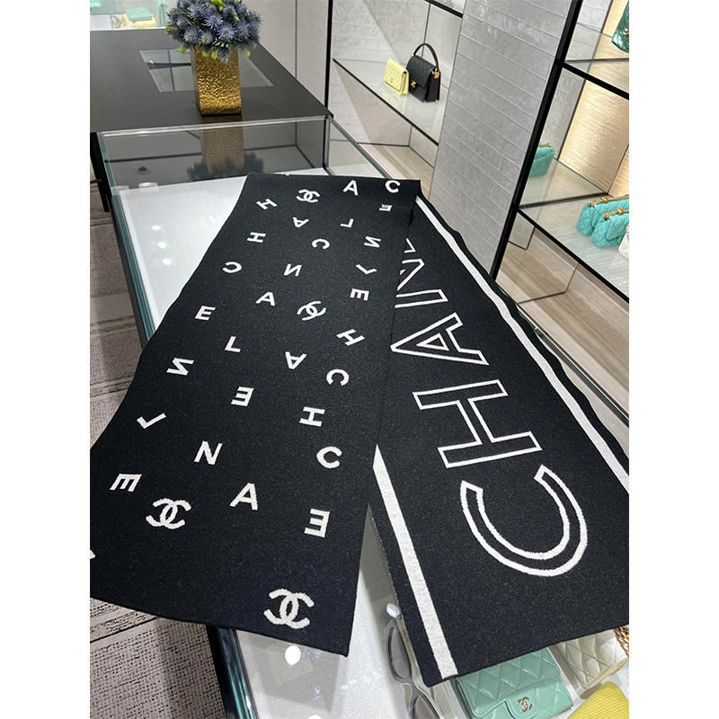 未使用 Chanel/香奈儿 澳海贝/字母logo围巾