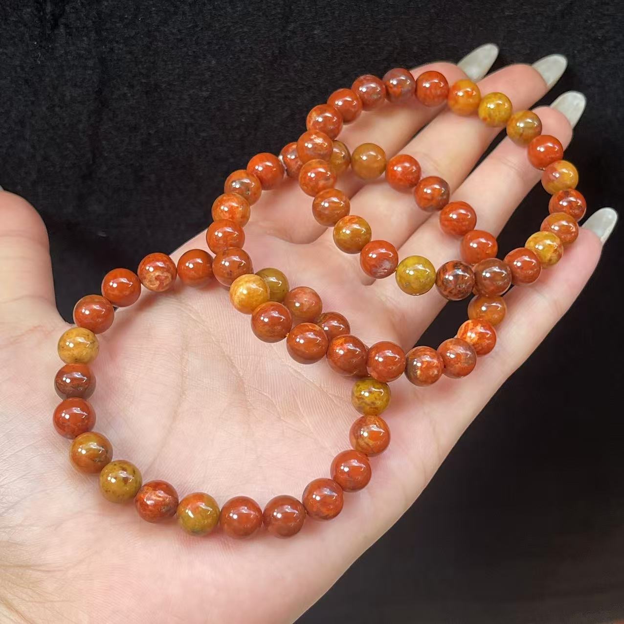 【小宝珠宝】18 S81760-战国红单圈手串-多样性发一件-8mm