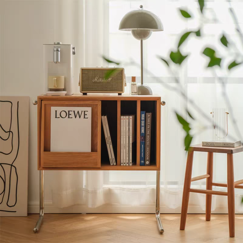 边柜ins悬浮沙发杂志柜樱桃木茶几简约北欧书柜日式实木家具客厅