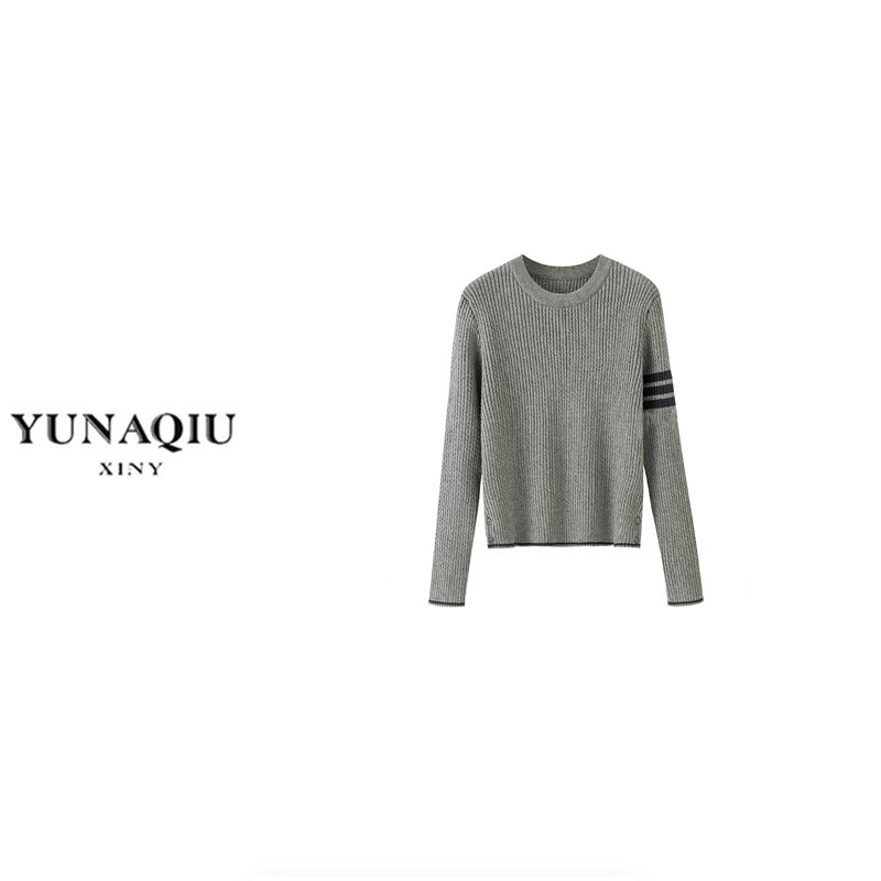 秋冬麻花套头针织打底衫休闲毛衣宽松圆领上衣-3329