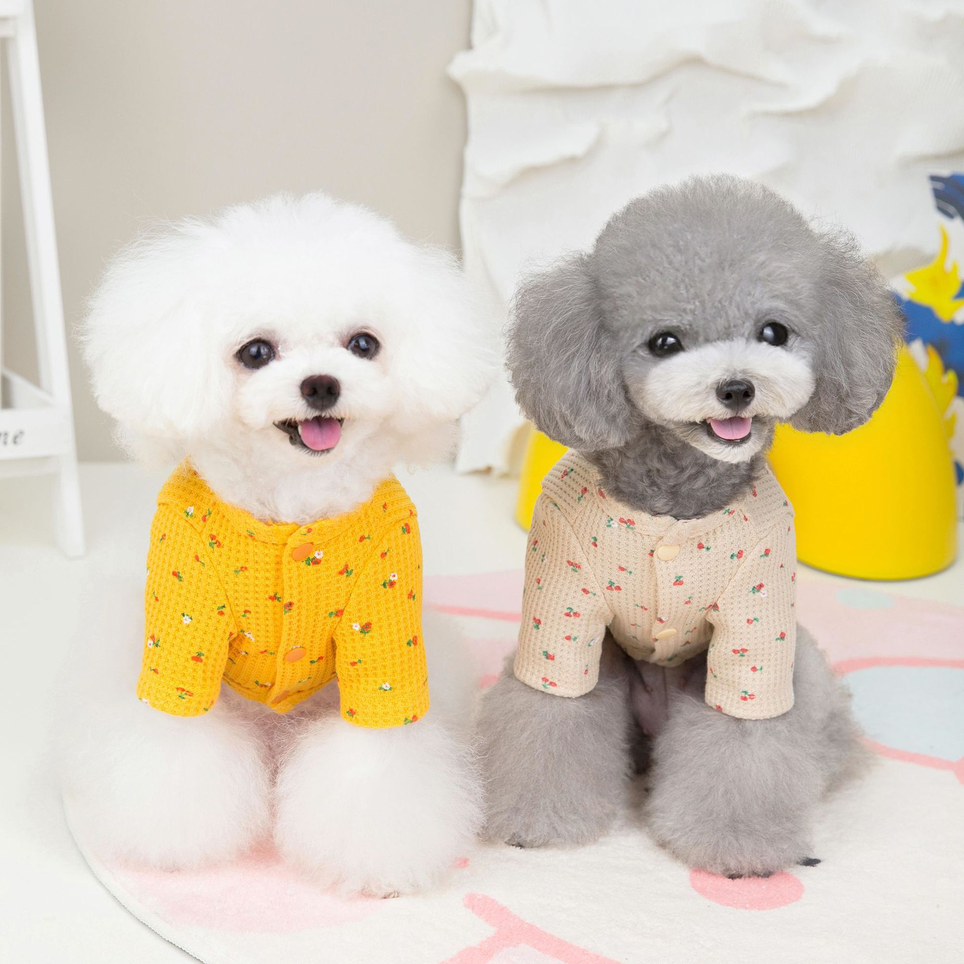 【萌神优品】宠物服装新品秋冬泰迪小型犬碎花开衫