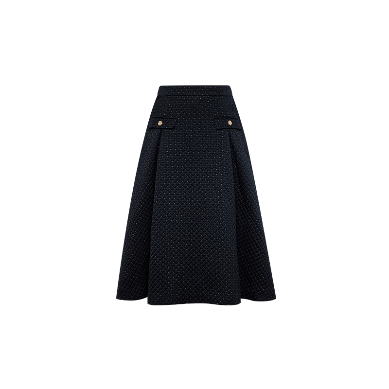 YES BY YESIR叶谦设计师品牌黑金宫廷半裙