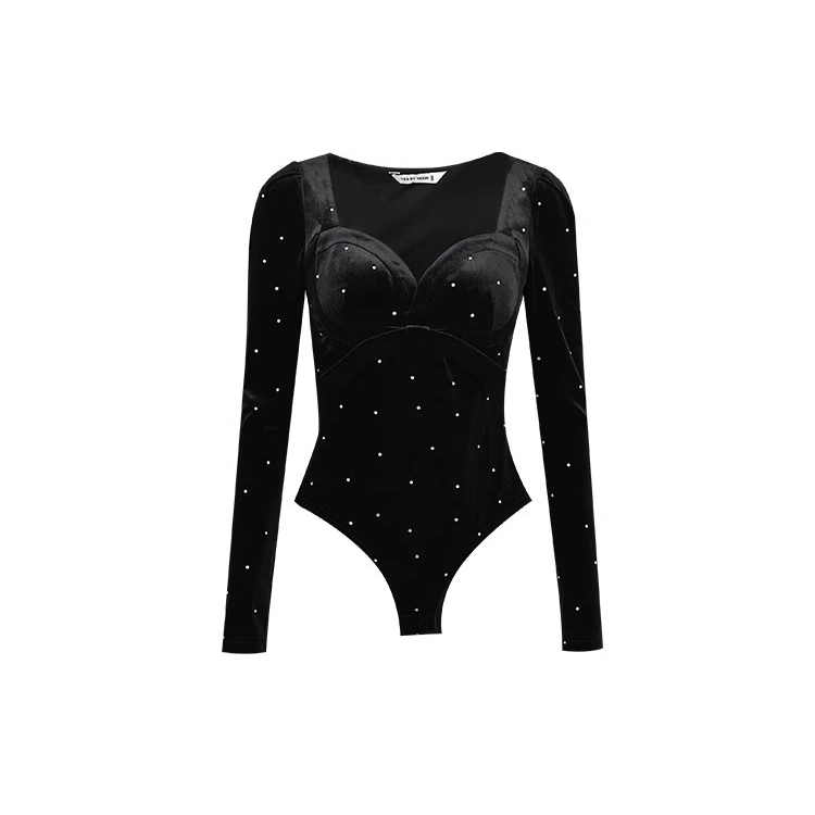 YES BY YESIR叶谦设计师品牌摩卡丝绒立裁蝴蝶结上衣