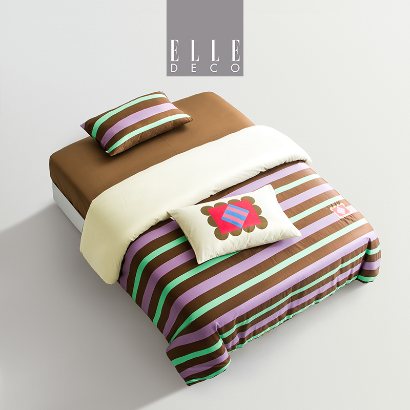 ELLE DECO奥丽娜全棉贡缎柔软亲肤床单四件套