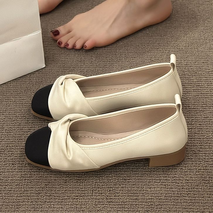 春秋晚晚风温柔鞋法式单鞋女2024新款夏季平底软底休闲女鞋子