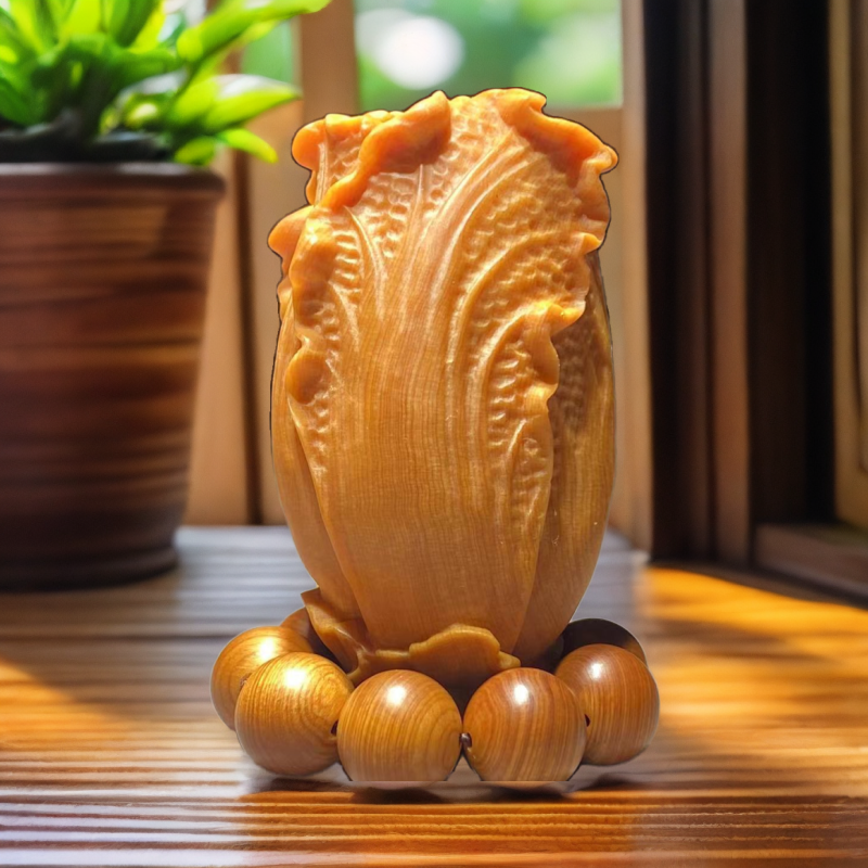 舟蔓白菜百财太行崖栢柏陈化红油料高油高密手把件把玩天然奶香味