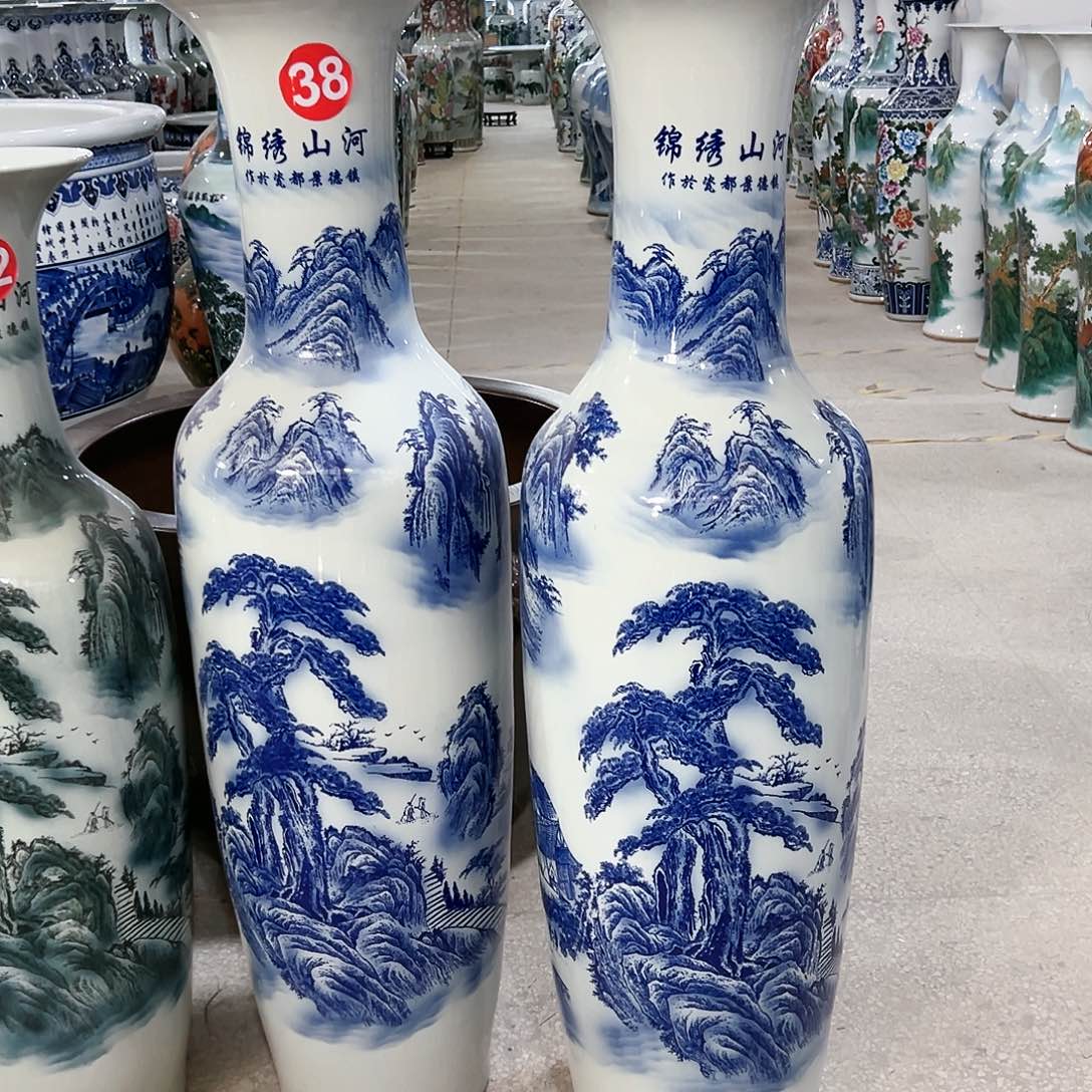 瓶相**缘景德镇陶瓷1.2米高度一对