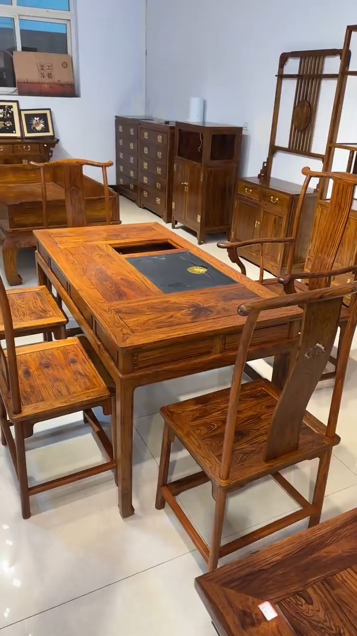 【闪购商品】黄花梨根雕茶桌