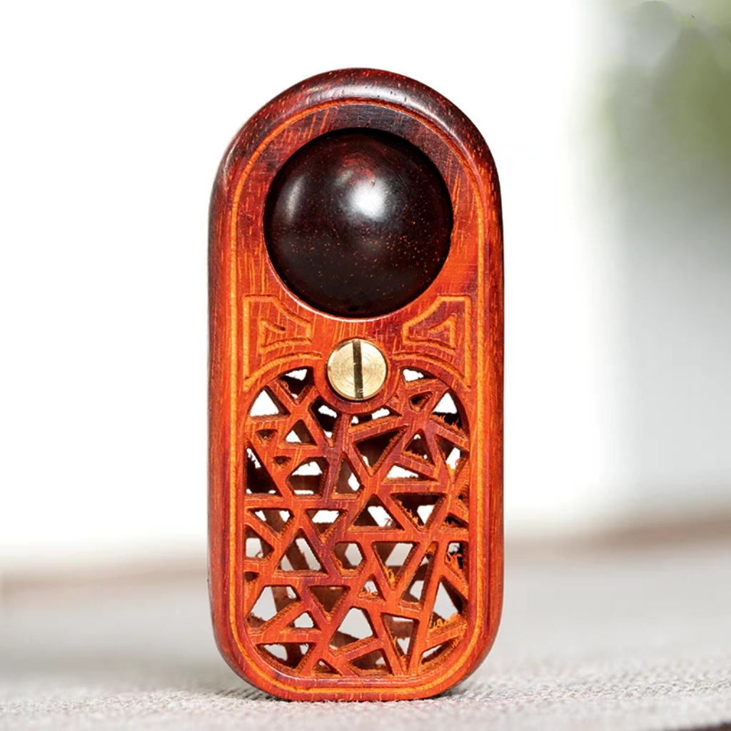 印度小叶紫檀木时来运转手把件香囊男士随身文玩盘玩物件