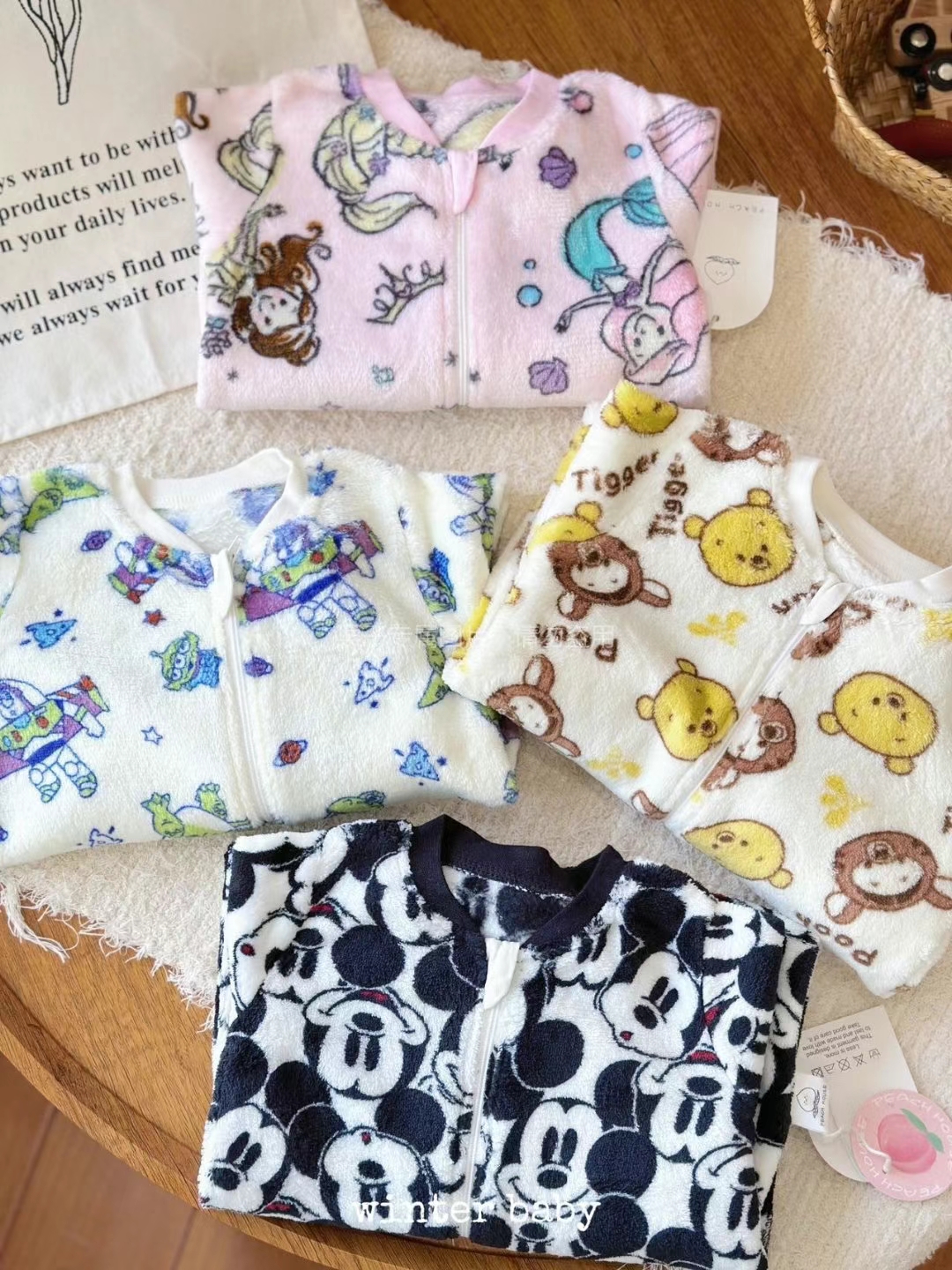 秋冬儿童连体睡衣法兰绒