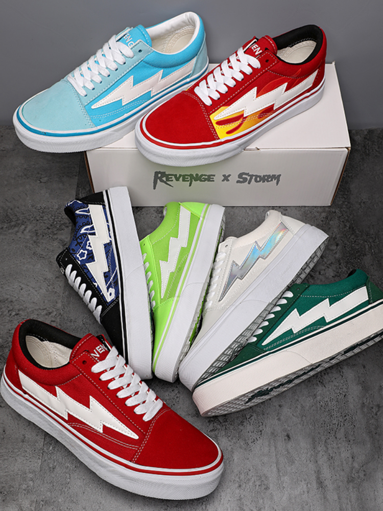 【官号专属】REVENGEXSTORMFLAMEOS复仇风暴低帮闪电鞋火焰滑板鞋夏