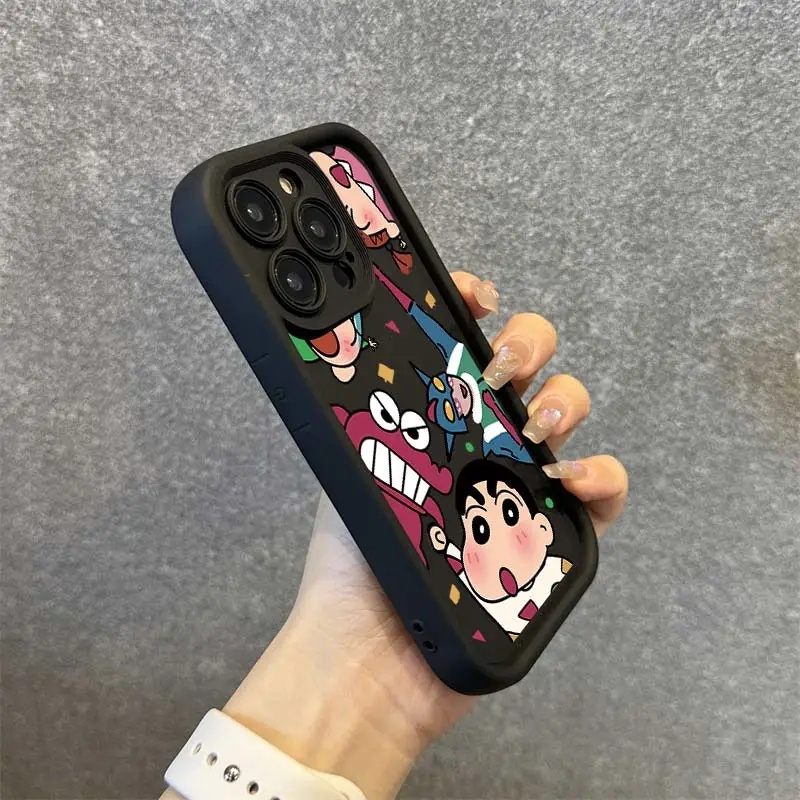 肤感防摔漫画小新适用苹果15手机壳iphone13promax12/11硅胶软壳