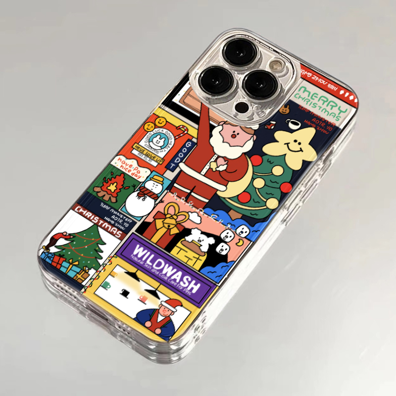 卡通圣诞老人适用iPhone15/14/13/12手机壳苹果小米vivo华为oppo