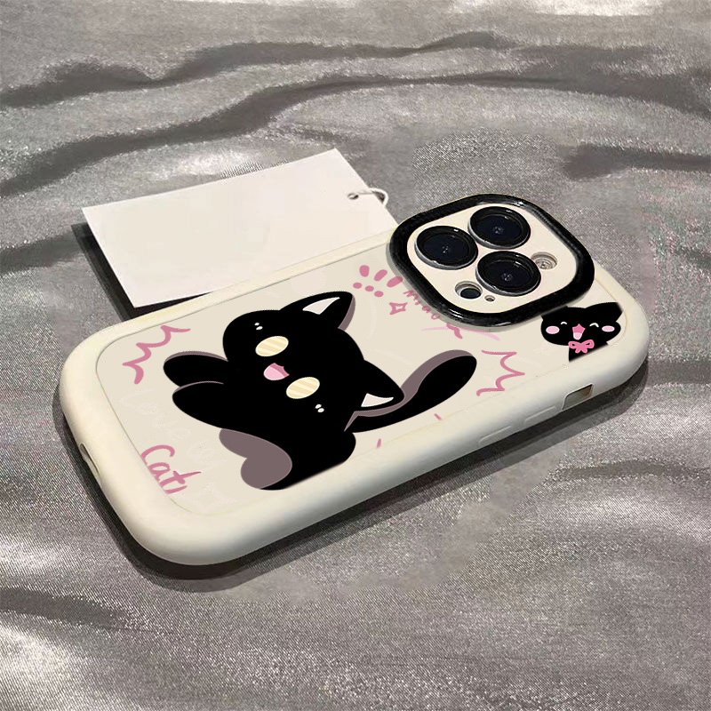 可爱惊吓猫苹果14promax手机壳iphone15全包13软胶13pro高级12/11