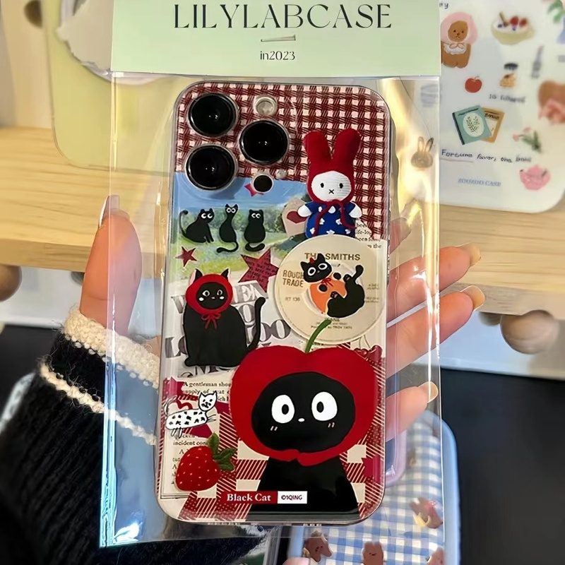 太空猫咪融鼠红色新年iphone15苹果手机壳14promax软胶13pro透明7