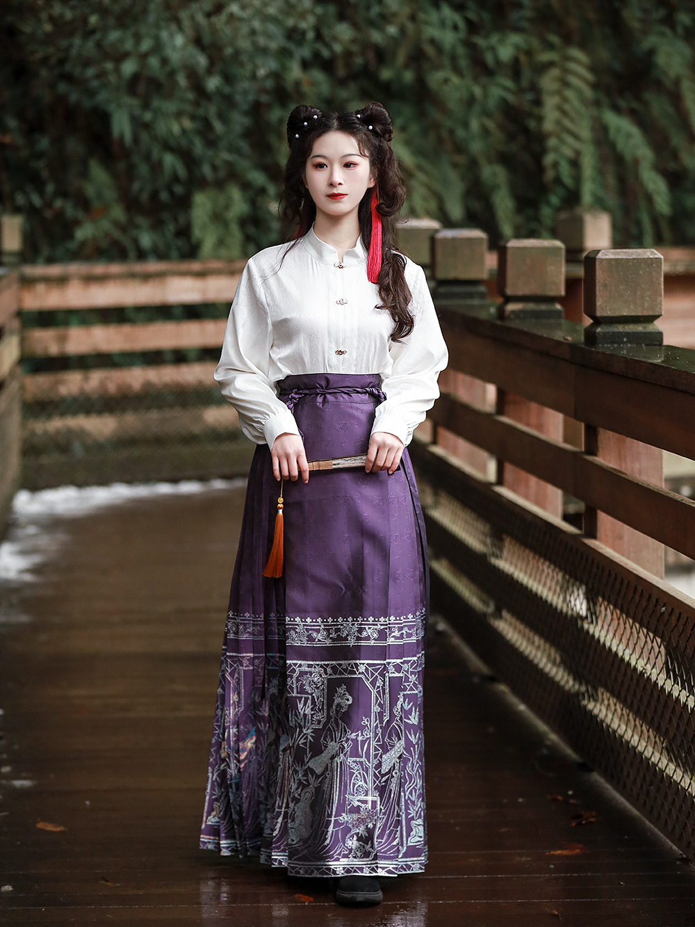 四君子和蝶恋花和花涧凰马面裙