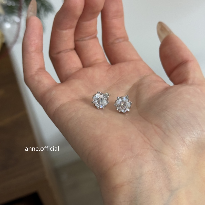 铜合金耳饰 【R347】时尚百搭超闪镶锆小太阳耳钉