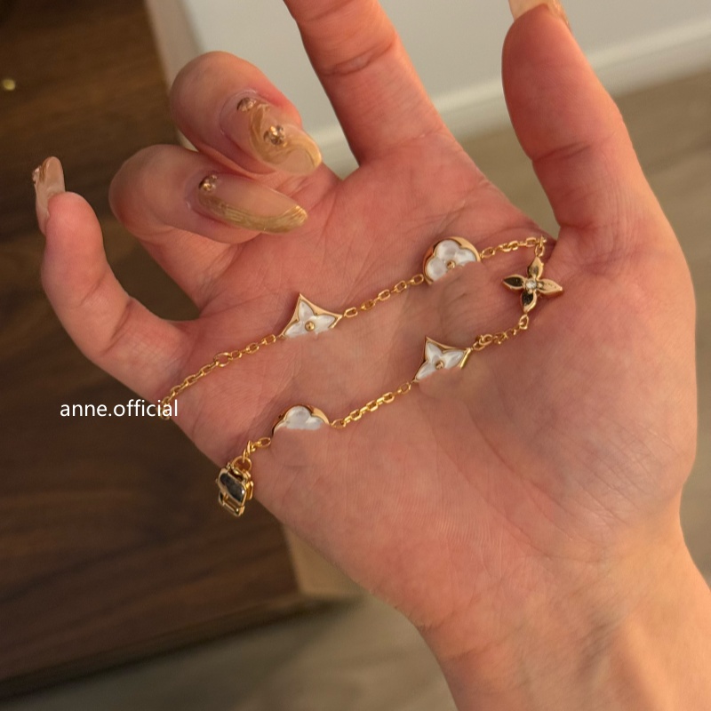 钛钢贝壳手链 【S173】轻奢时尚菱形贝壳四叶草手链精致高级感手链