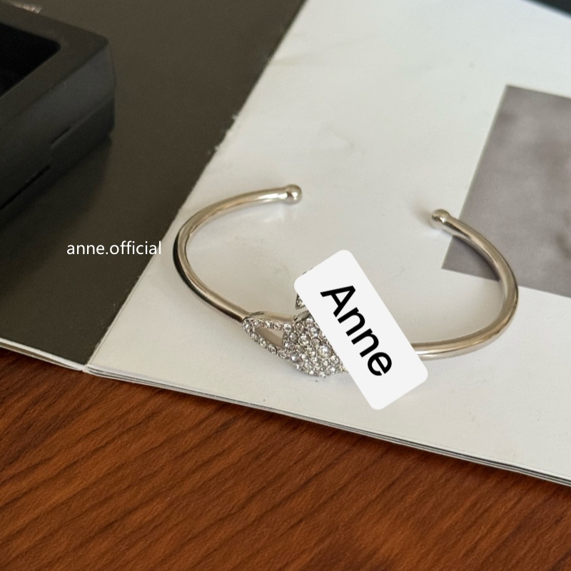 铜合金手镯 【S207】超闪土星镶嵌锆手镯开口可调节精致百搭手环