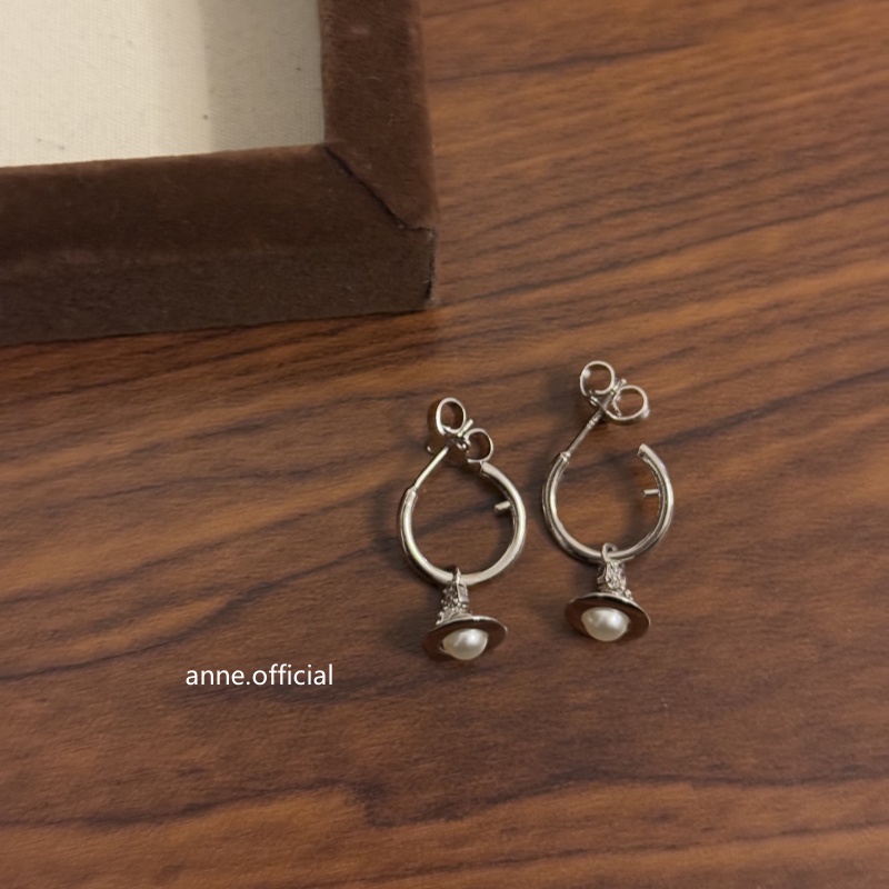 铜合金仿珍珠耳饰 【R346】迷你珠珠立体吊坠耳环小众设计感轻奢