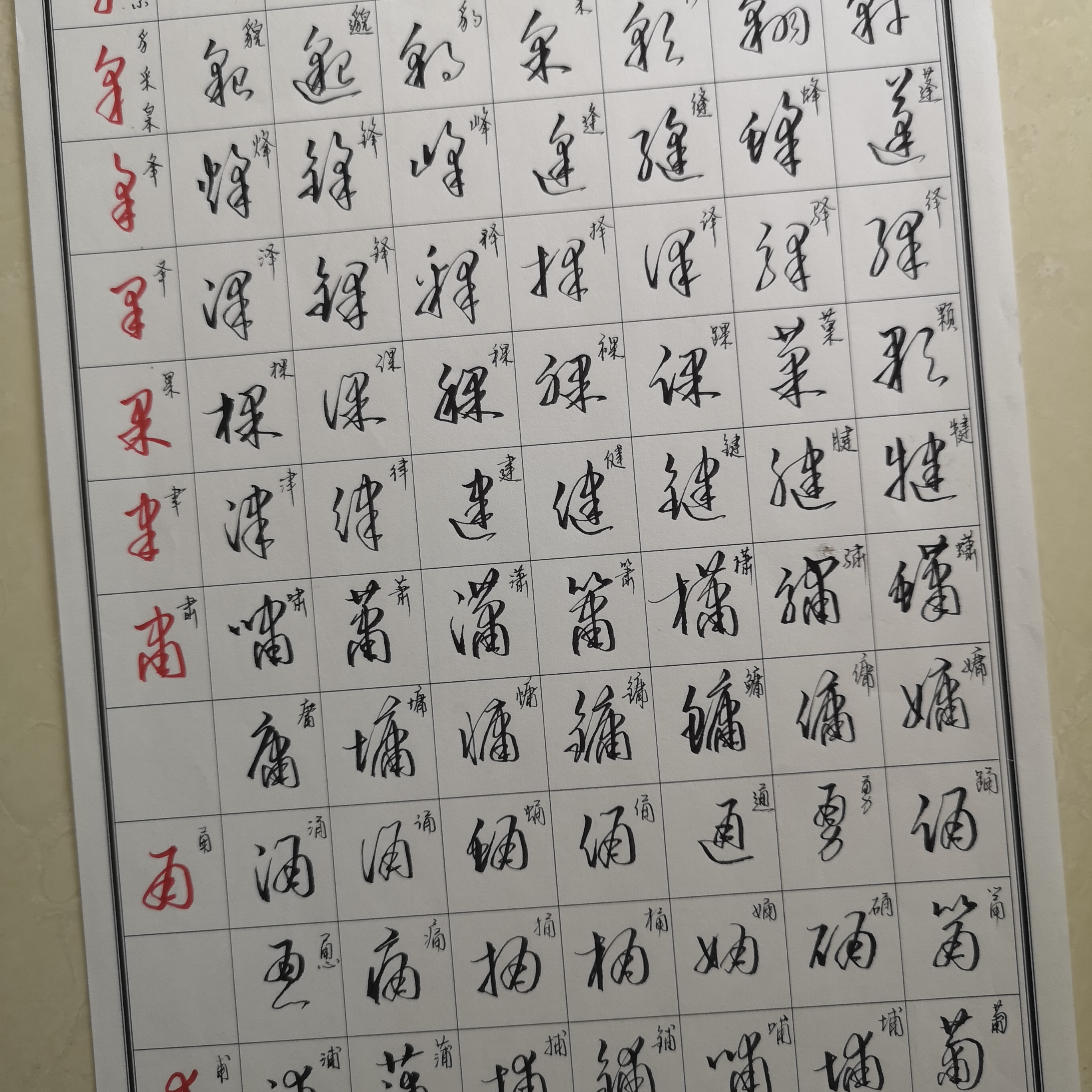 宜轩硬笔草书技法